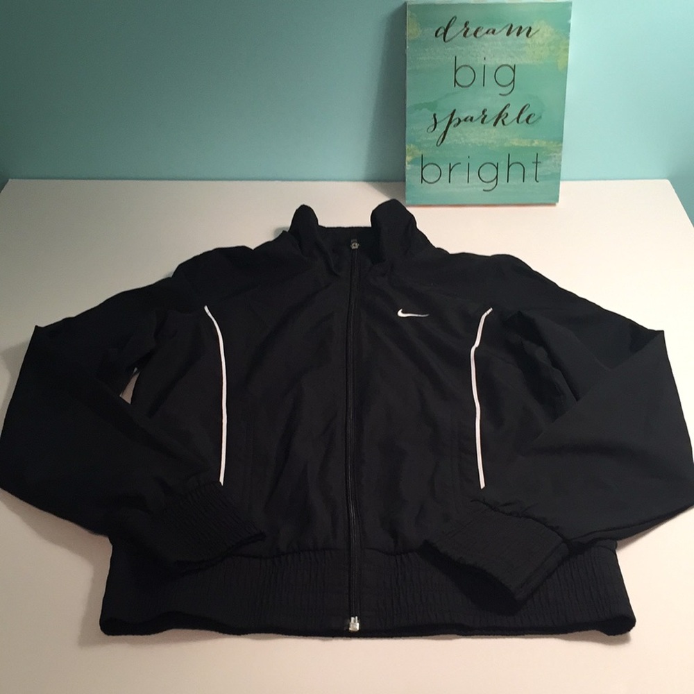 Black Nike Track Jacket. Size small women’s. EUC
